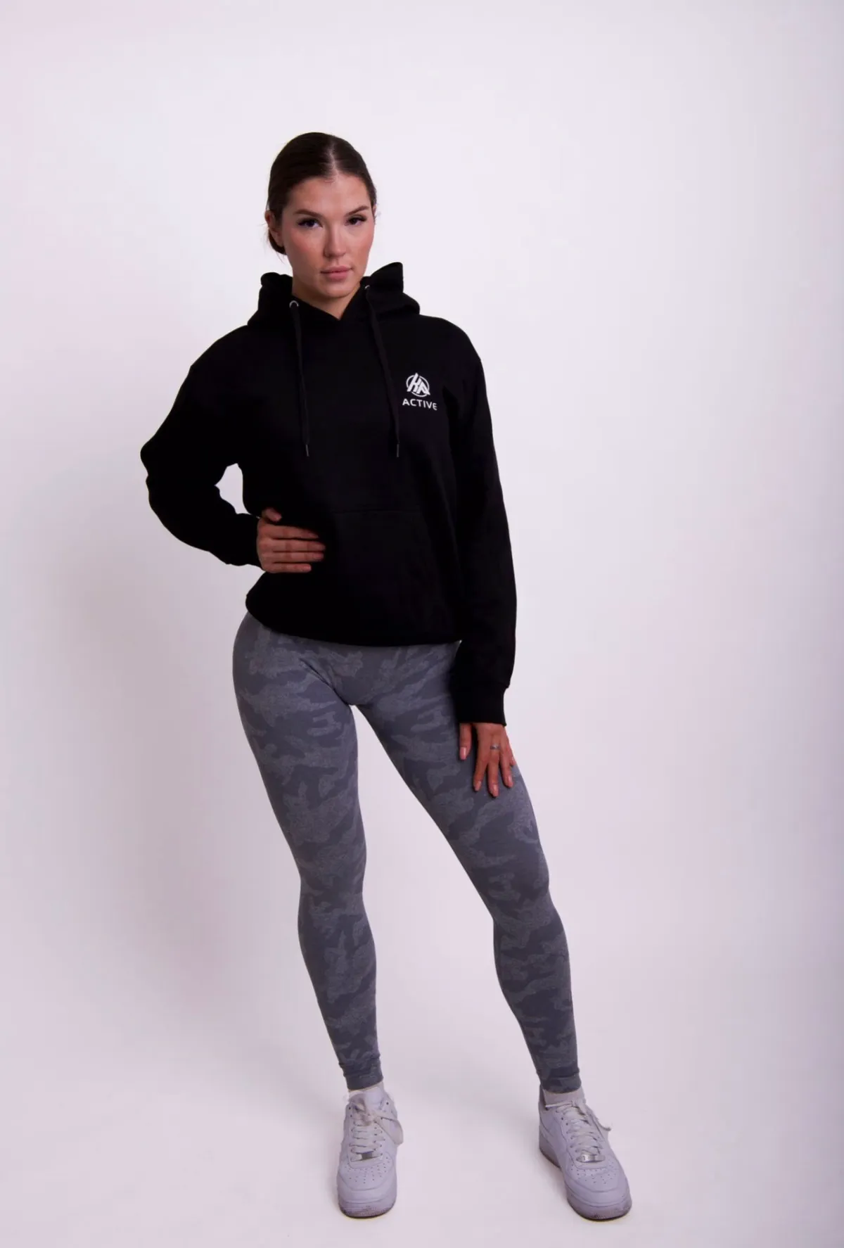 Black Emblem Hoodie, view 4