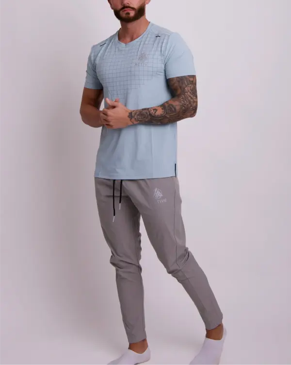 Checked Mint Active T-Shirt