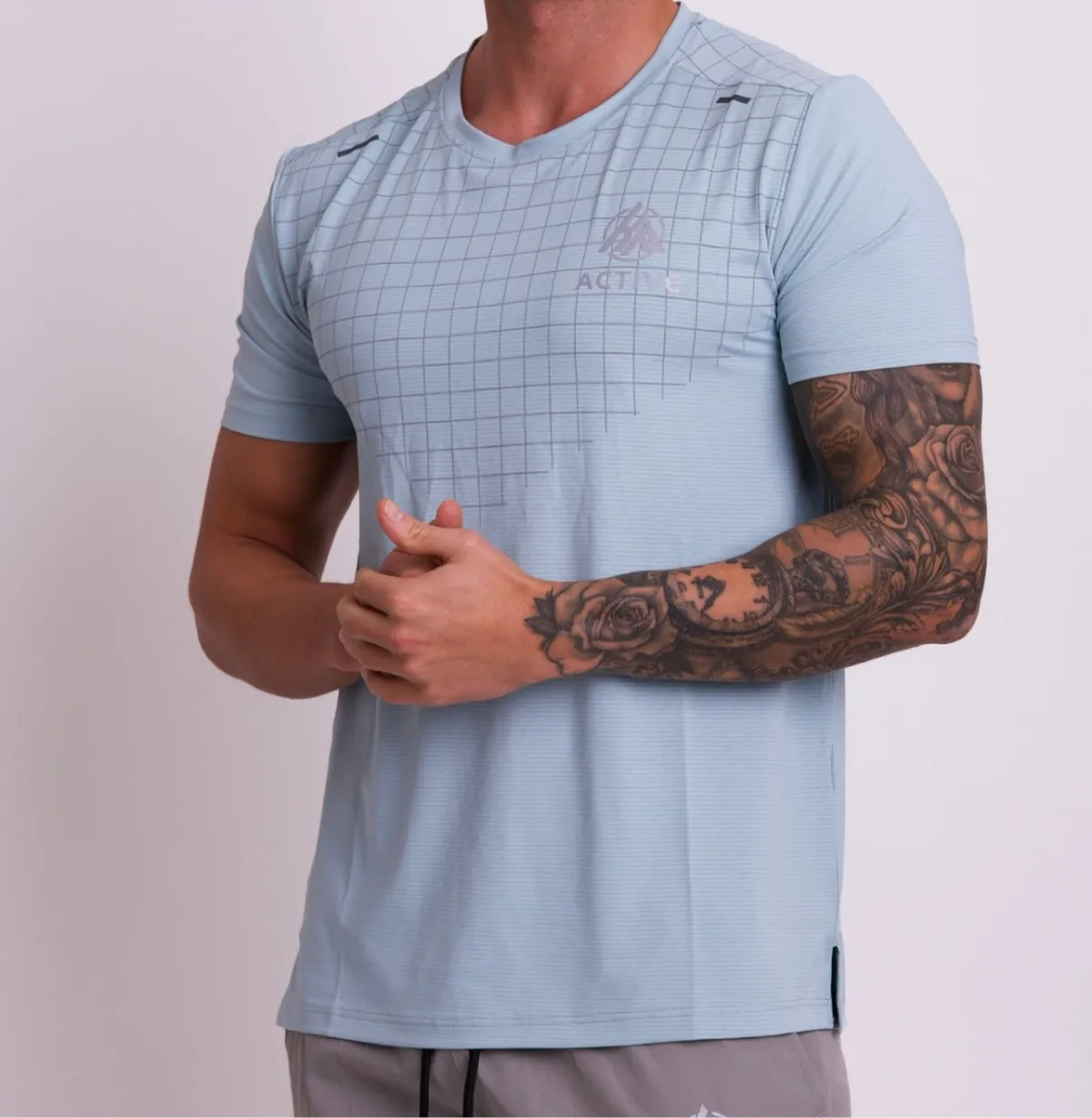 Checked Mint Active T-Shirt, view 2