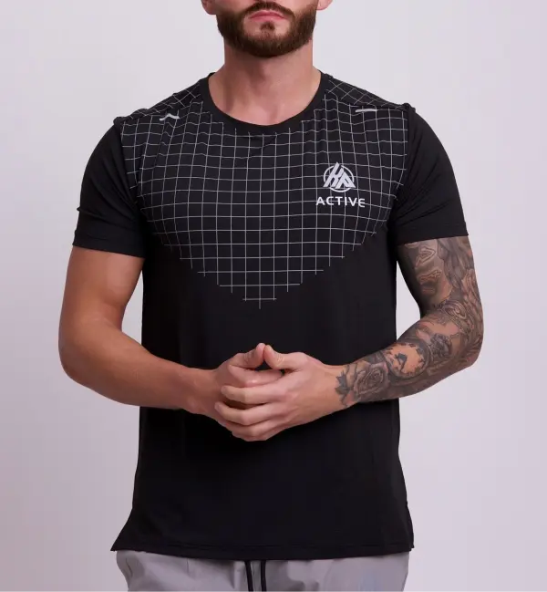 Checked Active T-Shirt