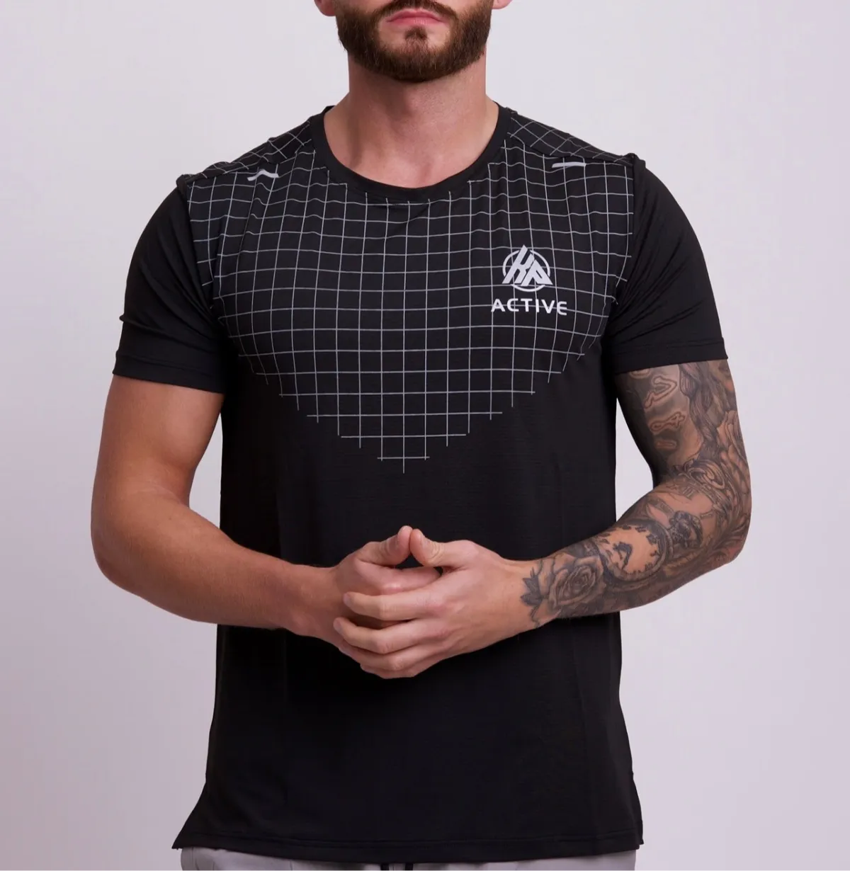 Checked Active T-Shirt, view 3