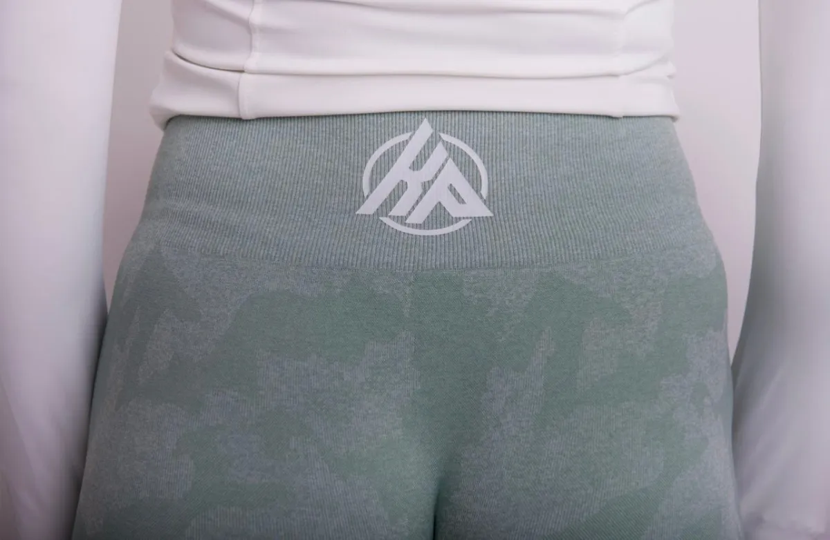 Green Camo Seamless Leggings, view 7