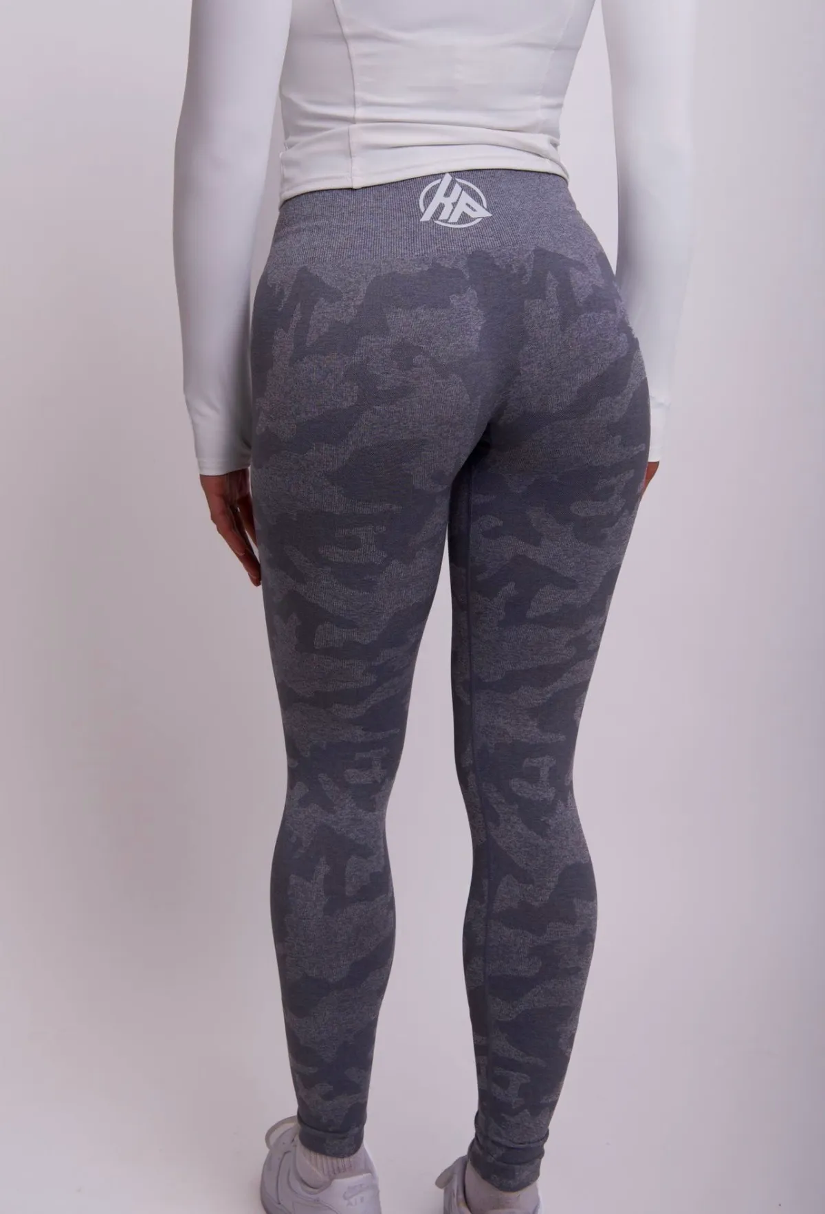 Grey Camo Seamless Leggings, view 5