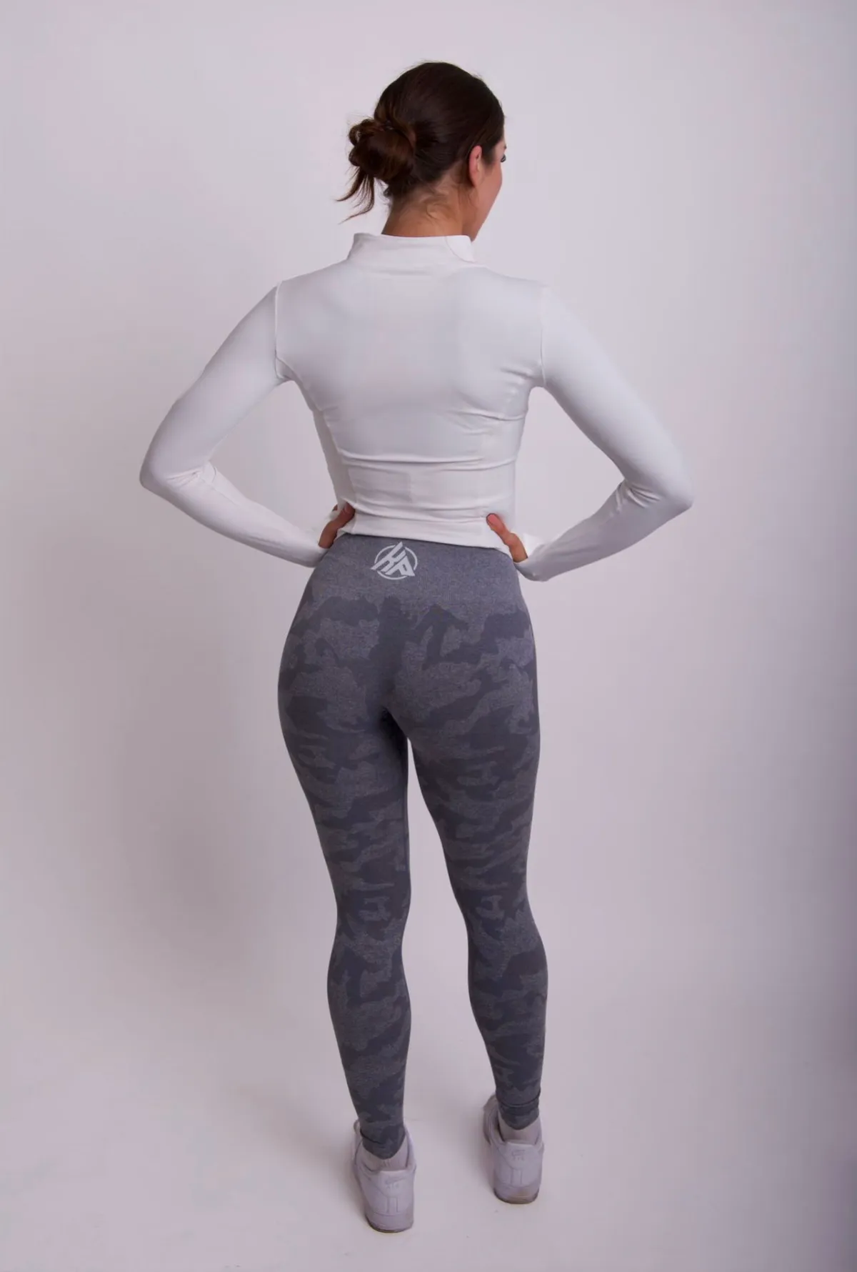 Grey Camo Seamless Leggings, view 6