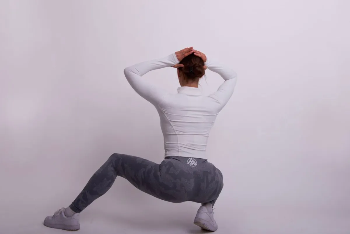 Grey Camo Seamless Leggings, view 7