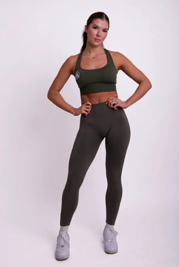Khaki Green Seamless Leggings